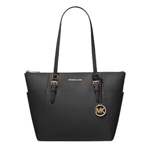 Michael Kors Large Ciara Black Leather Tote Bag